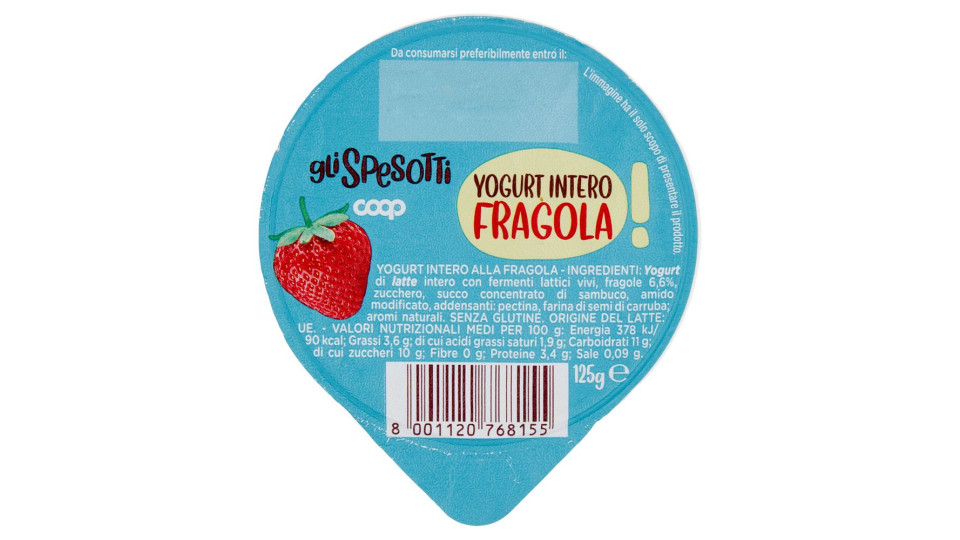 Yogurt Intero Fragola 125 G