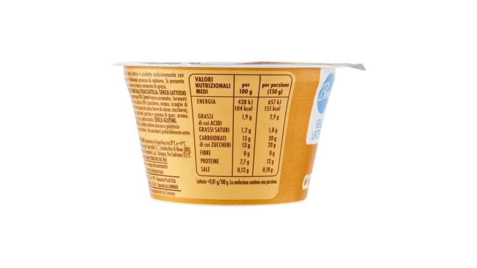Senza Lattosio* Yogurt Greco Stracciatella 2% Grassi 150 G