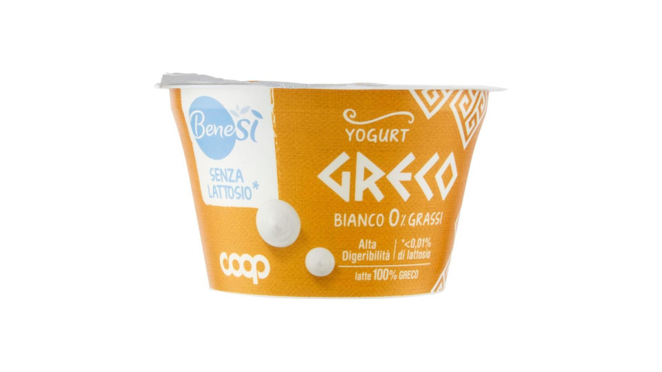Senza Lattosio* Yogurt Greco Bianco 0% Grassi 150 G