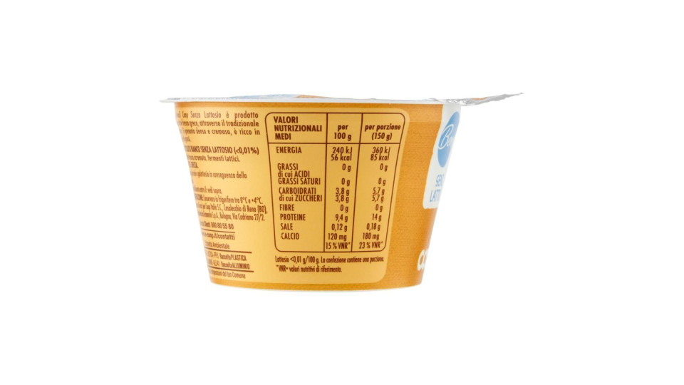 Senza Lattosio* Yogurt Greco Bianco 0% Grassi 150 G