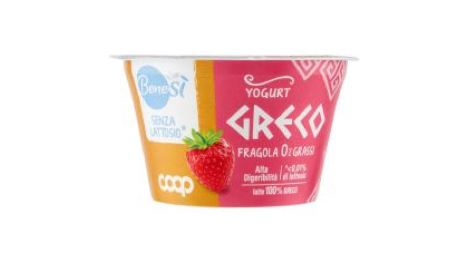 Senza Lattosio* Yogurt Greco Fragola 0% Grassi 150 G