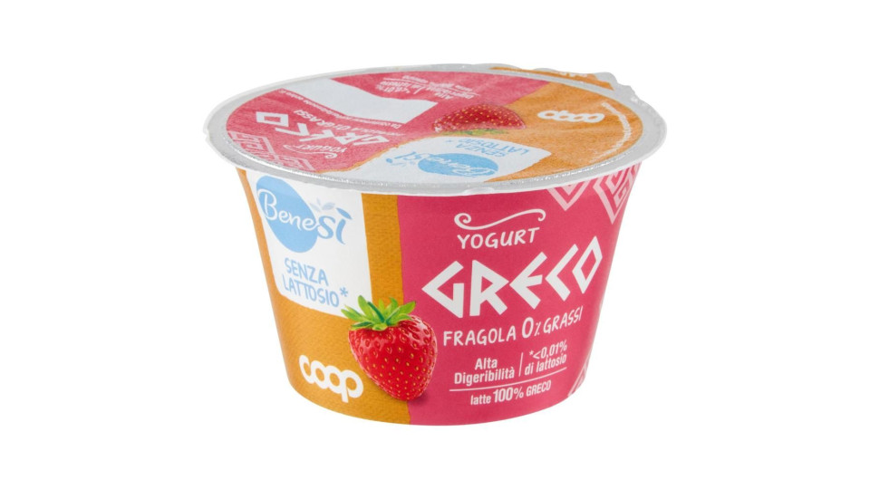 Senza Lattosio* Yogurt Greco Fragola 0% Grassi 150 G