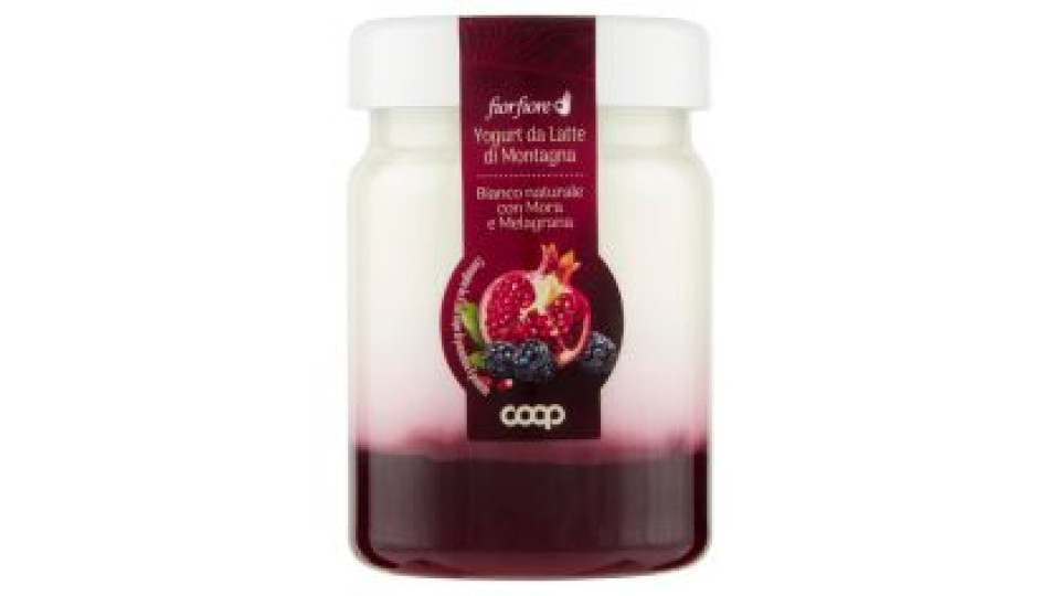 Yogurt Da Latte Di Montagna Bianco Naturale Con Mora E Melagrana 150 G