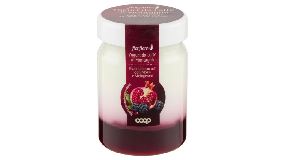 Yogurt Da Latte Di Montagna Bianco Naturale Con Mora E Melagrana 150 G
