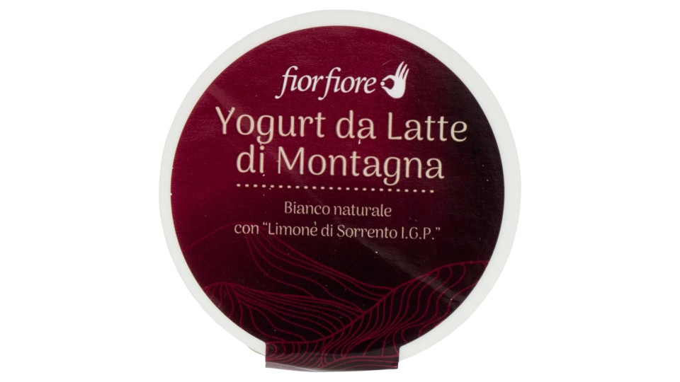 Yogurt Da Latte Di Montagna Bianco Naturale Con 'limone Di Sorrento I.g.p.' 150 G