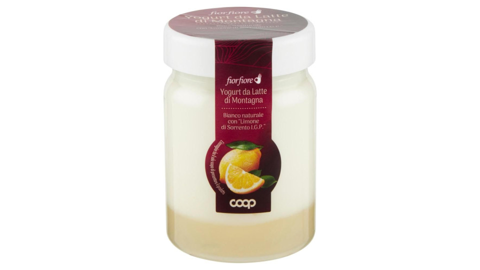 Yogurt Da Latte Di Montagna Bianco Naturale Con 'limone Di Sorrento I.g.p.' 150 G
