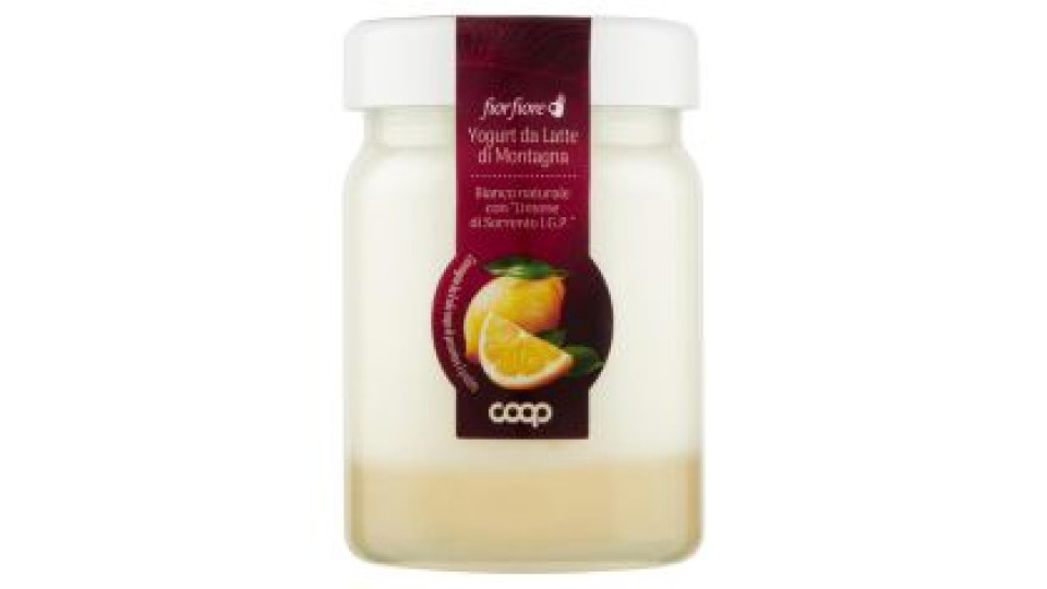 Yogurt Da Latte Di Montagna Bianco Naturale Con 'limone Di Sorrento I.g.p.' 150 G