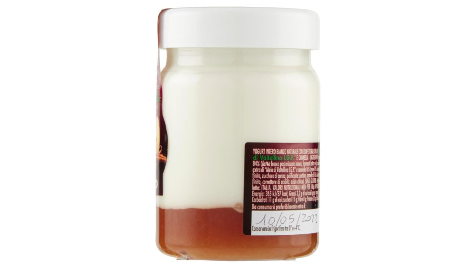 Yogurt Da Latte Di Montagna Bianco Naturale Con 'mela Di Valtellina I.g.p' E Cannella 150 G
