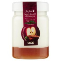 Yogurt Da Latte Di Montagna Bianco Naturale Con 'mela Di Valtellina I.g.p' E Cannella 150 G