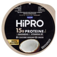 Hipro Yogurt, 15g Proteine,0% Grassi,gusto Cocco,con Magnesio&vit B9,basso In Lattosio,160g