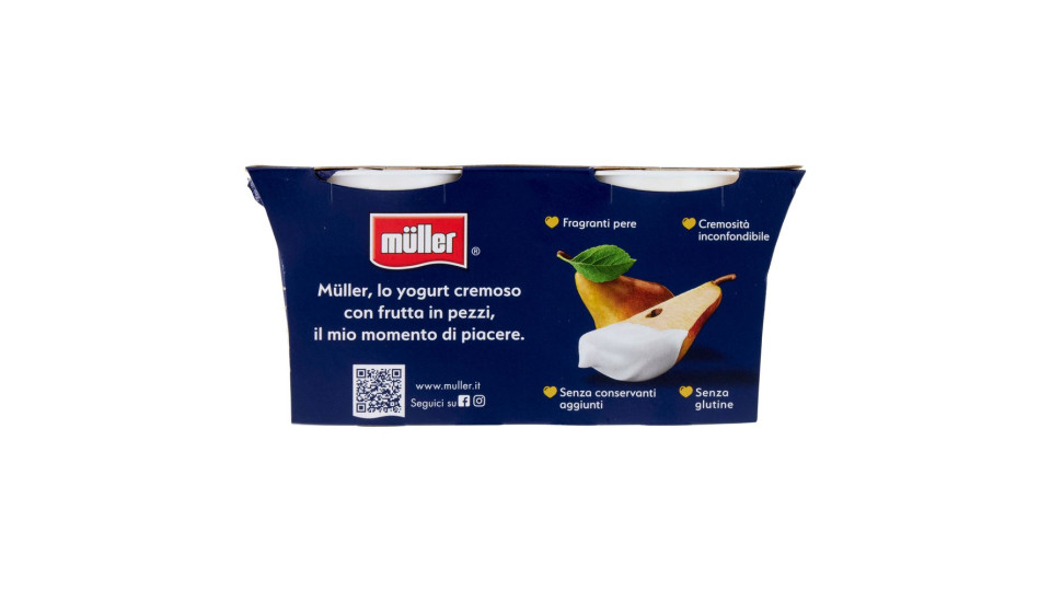 Müller Yogurt Cremoso Pera In Pezzi 2 X 125 G