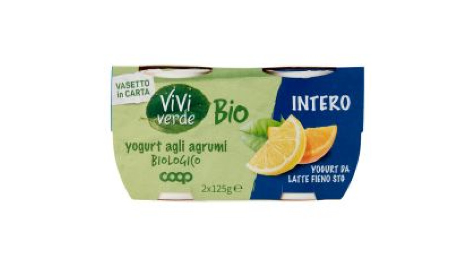 Yogurt Agli Agrumi Biologico Intero 2 X 125 G