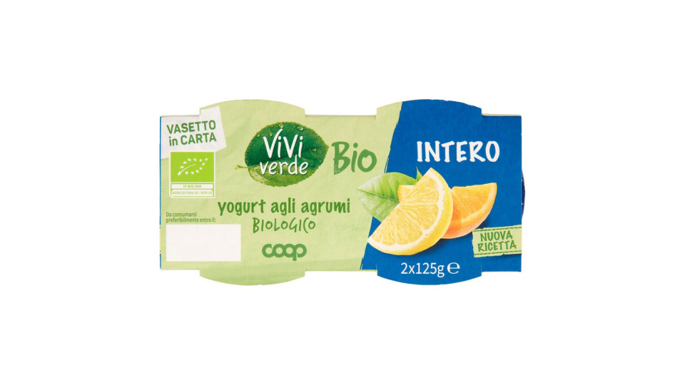 Yogurt Agli Agrumi Biologico Intero 2 X 125 G