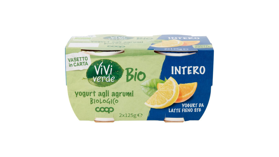 Yogurt Agli Agrumi Biologico Intero 2 X 125 G