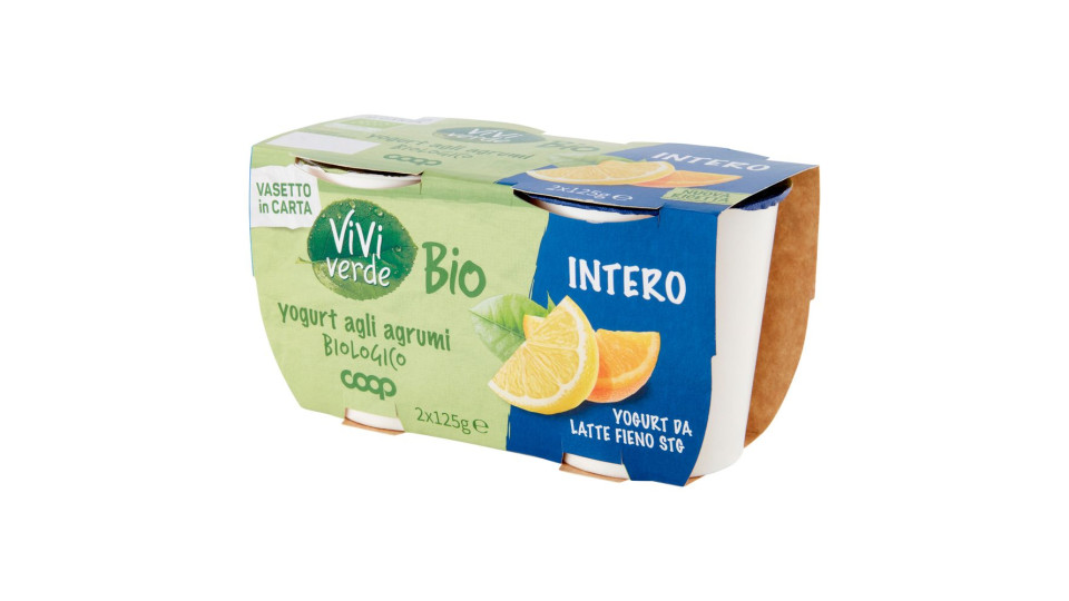 Yogurt Agli Agrumi Biologico Intero 2 X 125 G