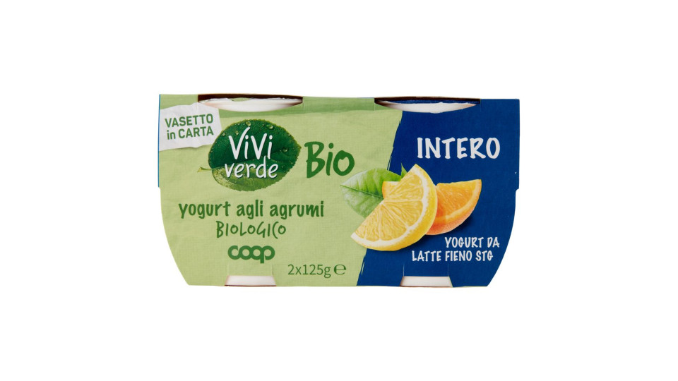 Yogurt Agli Agrumi Biologico Intero 2 X 125 G