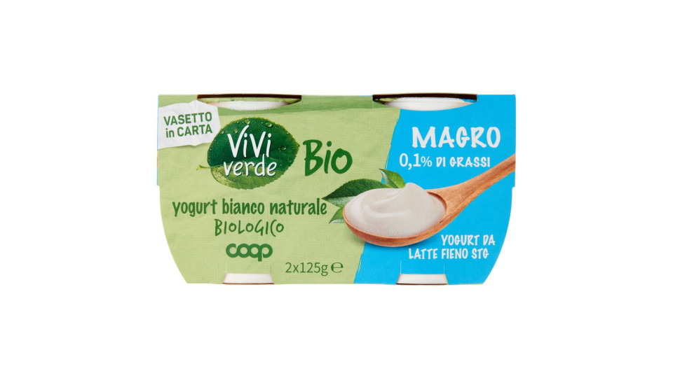 Yogurt Bianco Naturale Biologico Magro 2 X 125 G