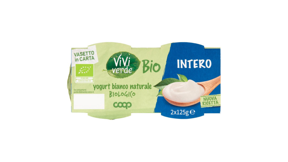 Yogurt Bianco Naturale Biologico Intero 2 X 125 G