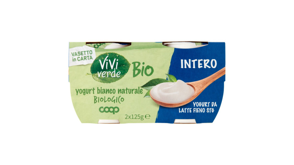 Yogurt Bianco Naturale Biologico Intero 2 X 125 G