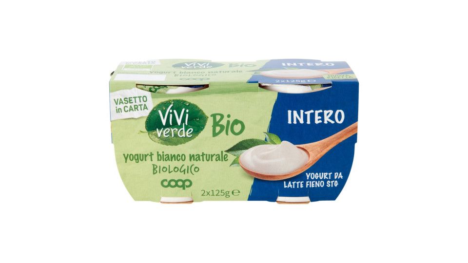 Yogurt Bianco Naturale Biologico Intero 2 X 125 G