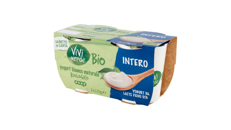 Yogurt Bianco Naturale Biologico Intero 2 X 125 G
