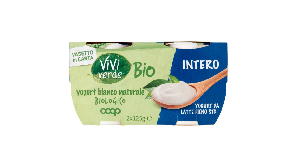 Yogurt Bianco Naturale Biologico Intero 2 X 125 G