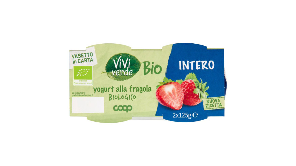 Yogurt Alla Fragola Biologico Intero 2 X 125 G