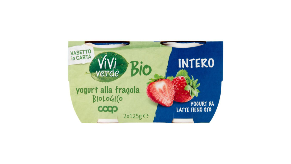 Yogurt Alla Fragola Biologico Intero 2 X 125 G