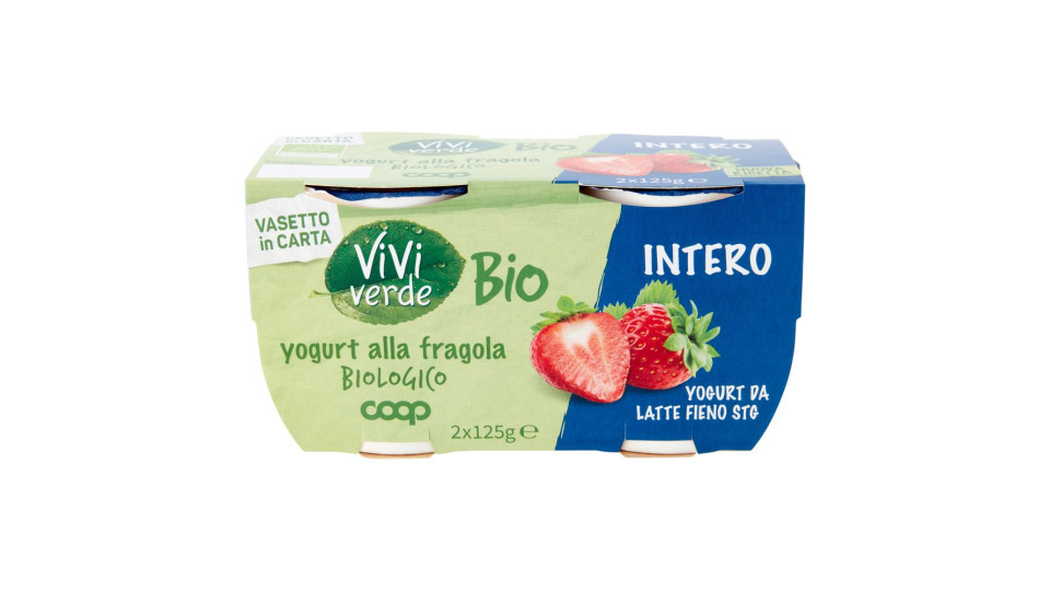 Yogurt Alla Fragola Biologico Intero 2 X 125 G
