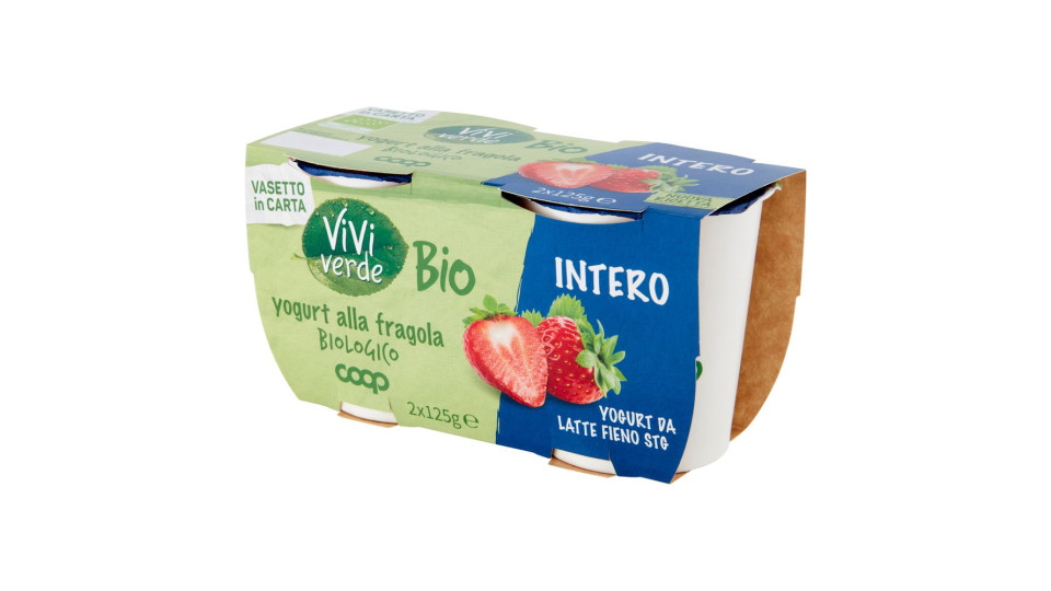 Yogurt Alla Fragola Biologico Intero 2 X 125 G