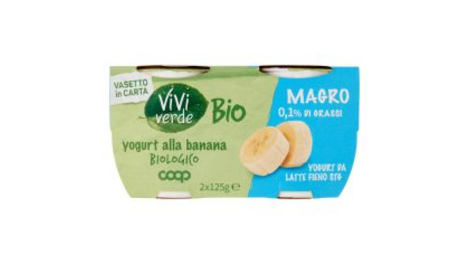 Yogurt Alla Banana Biologico Magro 2 X 125 G