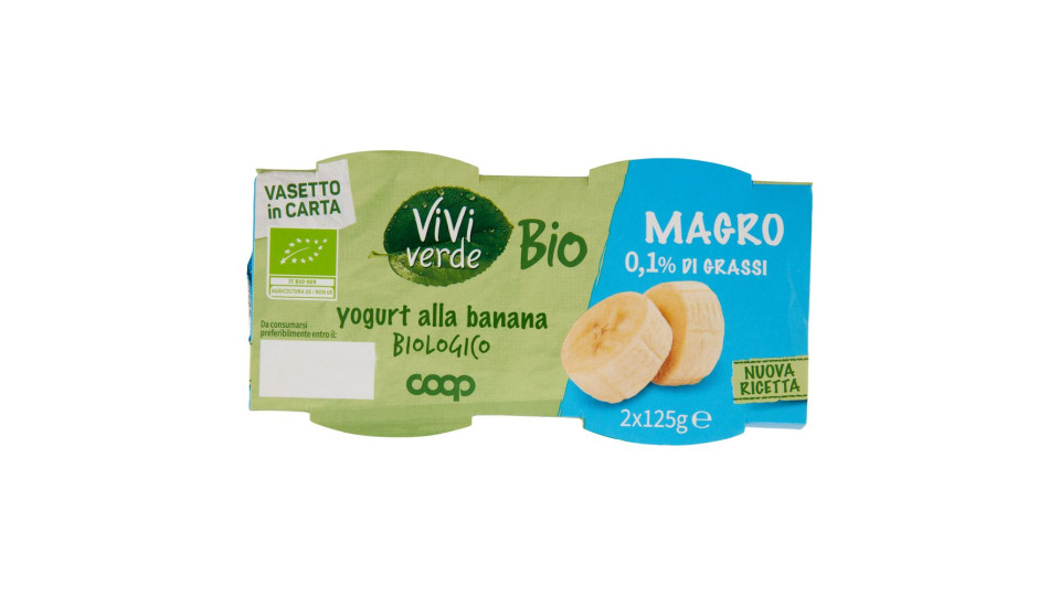 Yogurt Alla Banana Biologico Magro 2 X 125 G