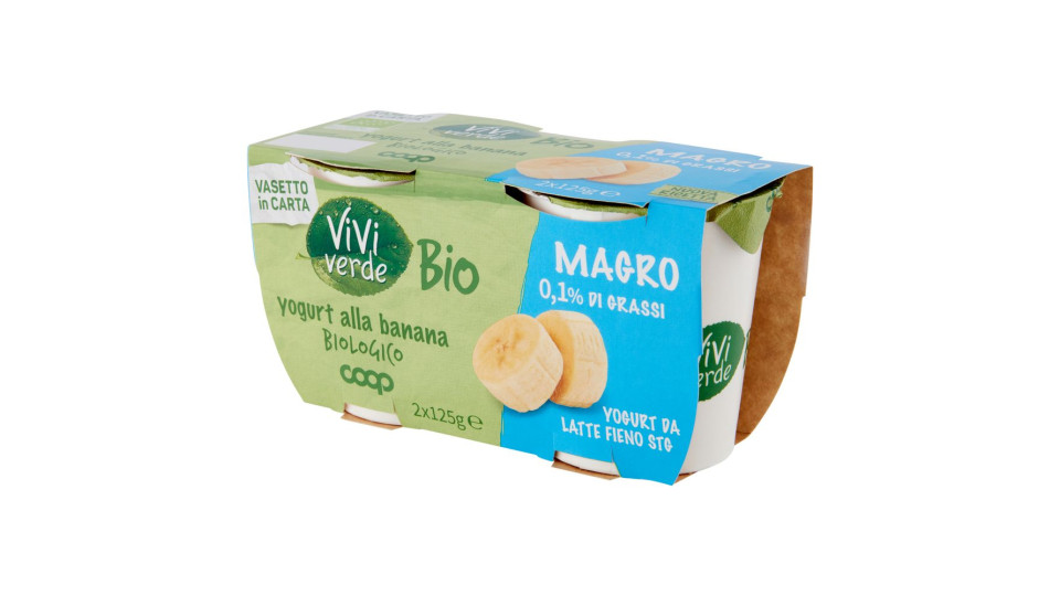 Yogurt Alla Banana Biologico Magro 2 X 125 G