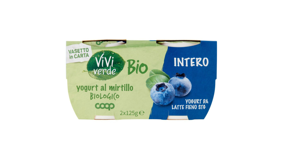 Yogurt Al Mirtillo Biologico Intero 2 X 125 G