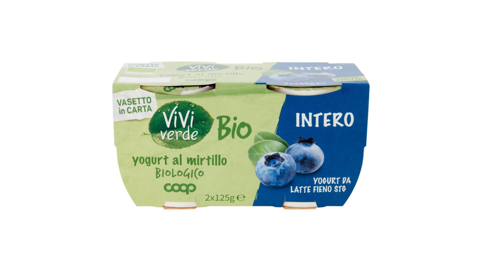 Yogurt Al Mirtillo Biologico Intero 2 X 125 G