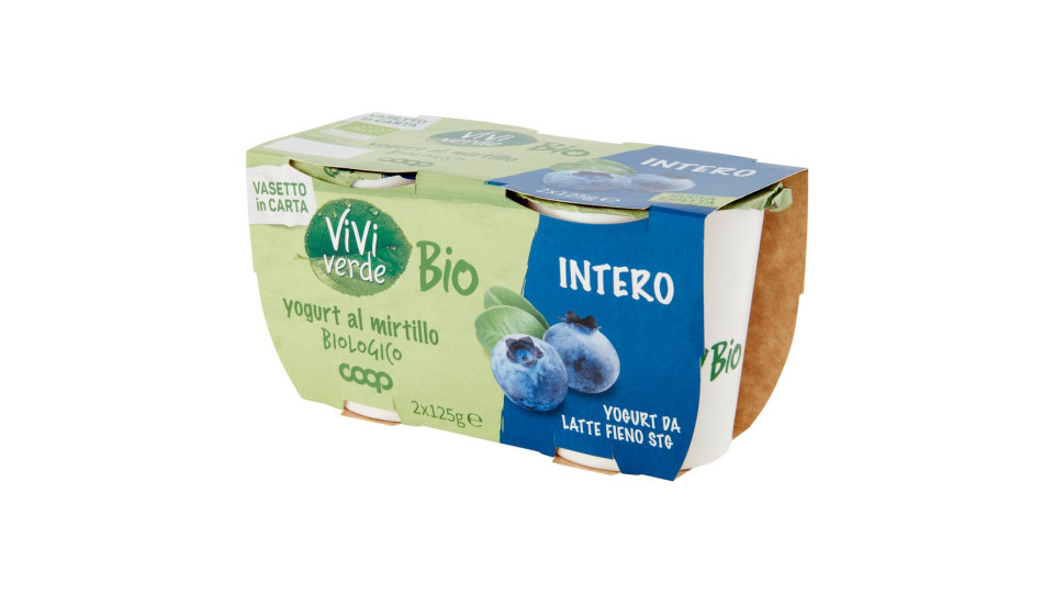 Yogurt Al Mirtillo Biologico Intero 2 X 125 G