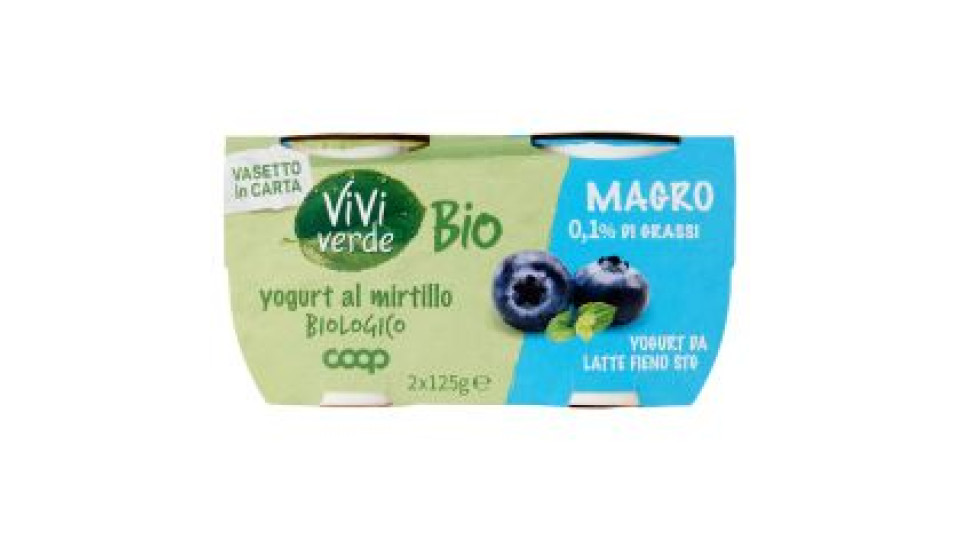 Yogurt Al Mirtillo Biologico Magro 2 X 125 G