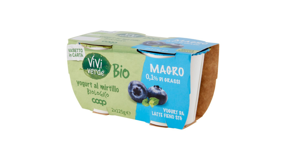 Yogurt Al Mirtillo Biologico Magro 2 X 125 G