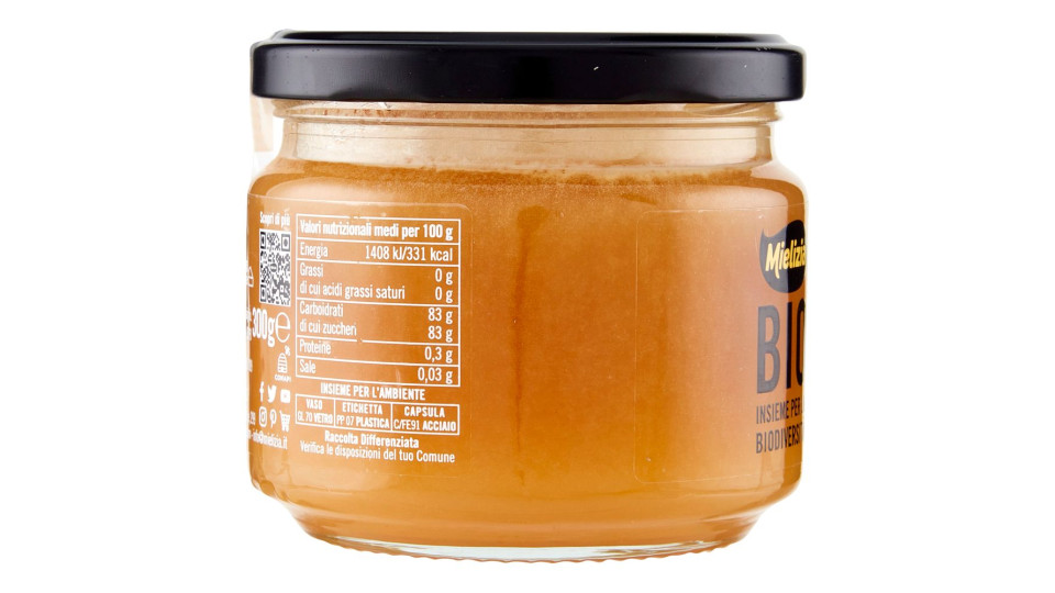 Mielizia Bio Miele Italiano Millefiori Non Pastorizzato 300 G