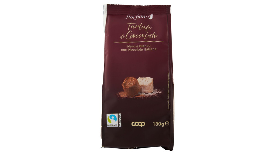 Tartufi Di Cioccolato Nero E Bianco Con Nocciole Italiane 180 G