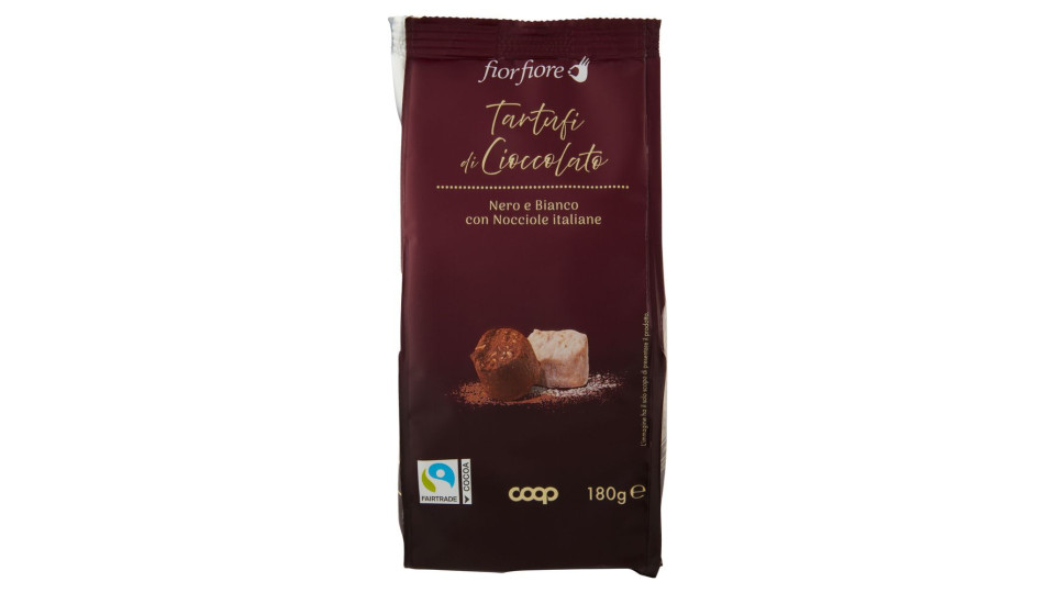Tartufi Di Cioccolato Nero E Bianco Con Nocciole Italiane 180 G