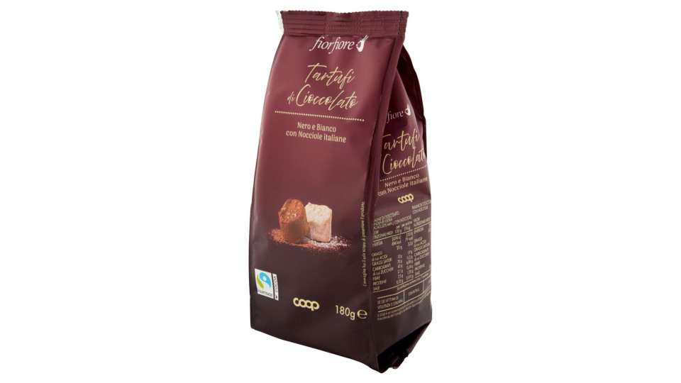 Tartufi Di Cioccolato Nero E Bianco Con Nocciole Italiane 180 G
