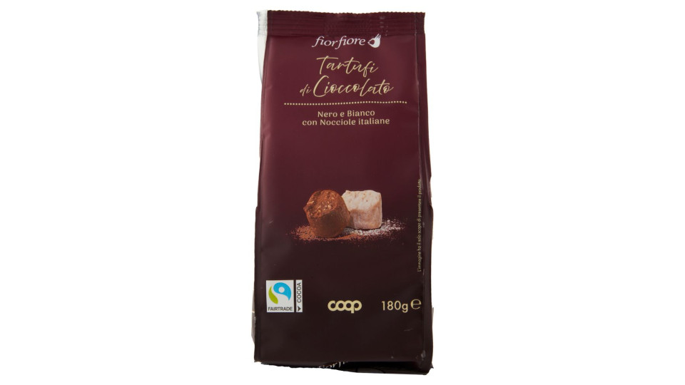 Tartufi Di Cioccolato Nero E Bianco Con Nocciole Italiane 180 G
