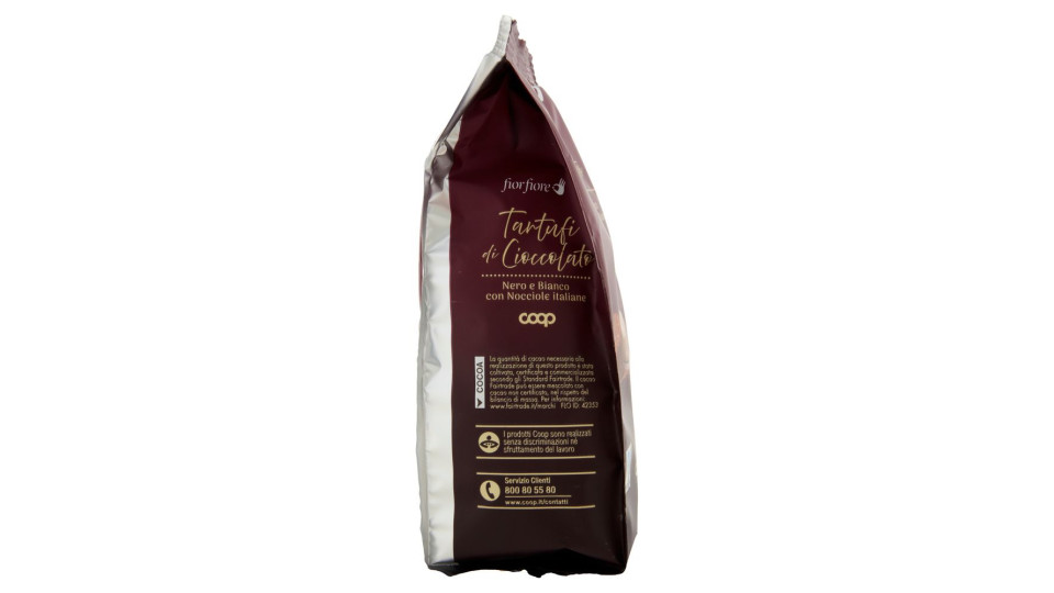 Tartufi Di Cioccolato Nero E Bianco Con Nocciole Italiane 180 G