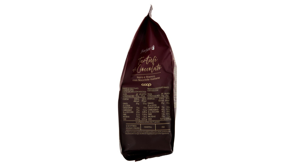 Tartufi Di Cioccolato Nero E Bianco Con Nocciole Italiane 180 G