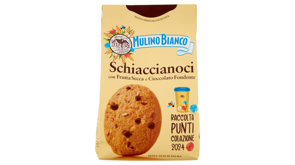 Mulino Bianco Schiaccianoci Biscotti Con Frutta Secca E Cioccolato Fondente 300g
