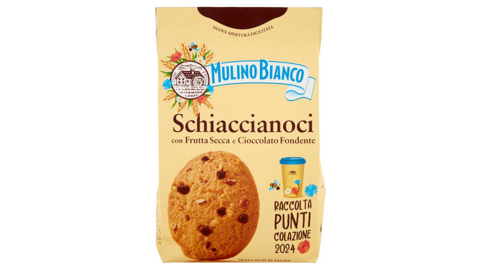 Mulino Bianco Schiaccianoci Biscotti Con Frutta Secca E Cioccolato Fondente 300g