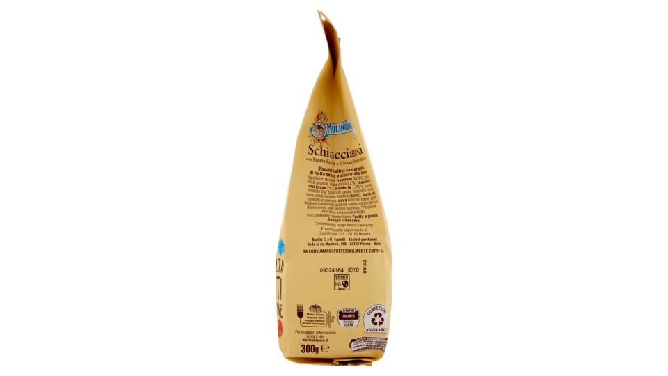 Mulino Bianco Schiaccianoci Biscotti Con Frutta Secca E Cioccolato Fondente 300g