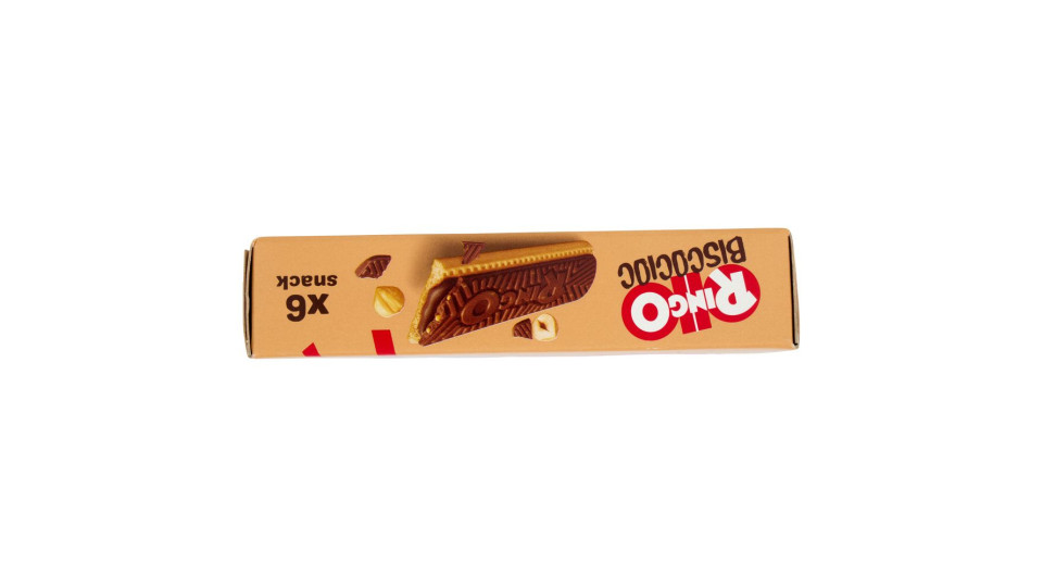 Ringo Snack Biscocioc Con Nocciole 100% Italiane E Cereali Croccanti 6 Porzioni 162g