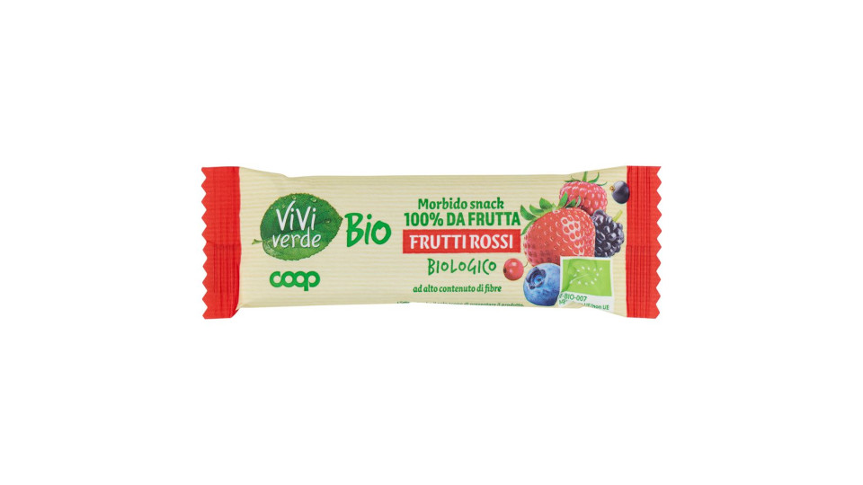 Morbido Snack 100% Da Frutta Frutti Rossi Biologico 32 G